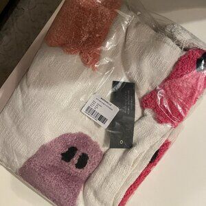 Rachel Zoe Oversized Decorative Throw Blanket 50 x 70 TickTick Famous (NEW / x)